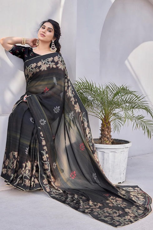 Vasthrlay Fashion Chiffon Printed Ethnic Wear