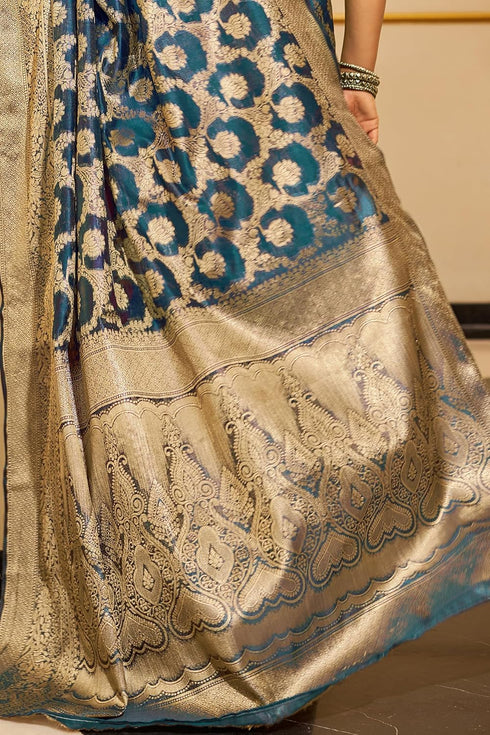 Vasthrlay Organza Patola Leriya Unstitched Saree