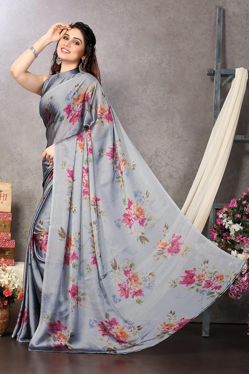 Vasthrlay Fashion Chiffon Printed Dusty Ethnic Wear
