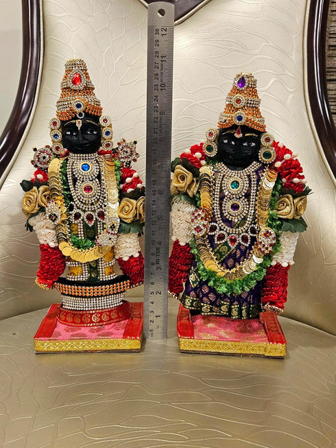 Breeze Handicrafts Marapachi Bommai Couple Pair with Dress