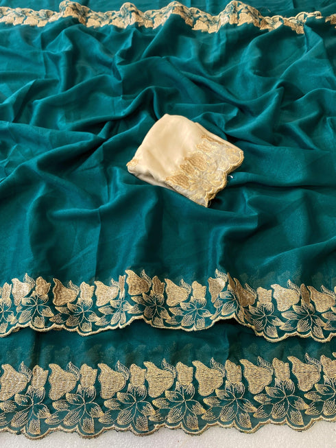 Vasthrlay Georgette Embroidery Saree