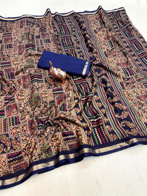Vasthrlay Silk Saree Kalamkari