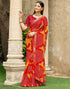 Vasthrlay Chiffon Bandhani Unstitched Green Saree