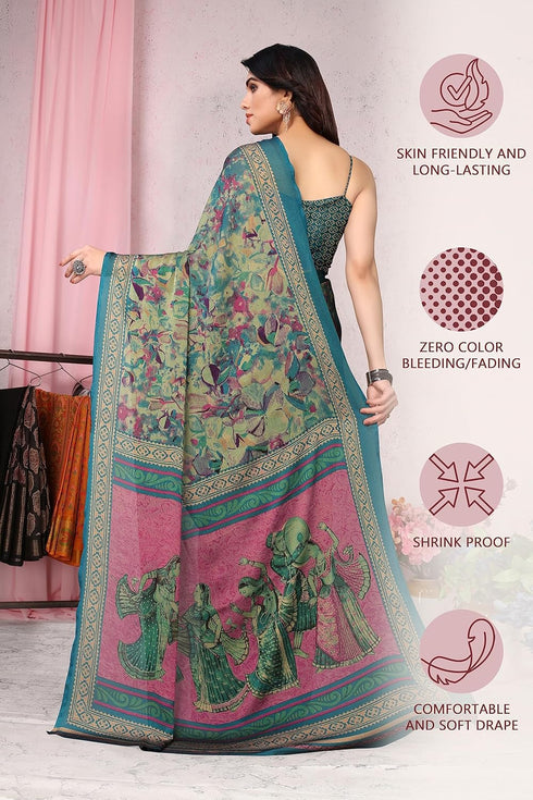 Vasthrlay Fashion Chiffon Printed Ethnic Wear