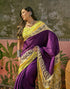 Vasthrlay Womens Printed Unstitched Maroon Saree