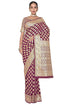 Vasthrlay Banarasi Bridal Maroon Ethnic Wear