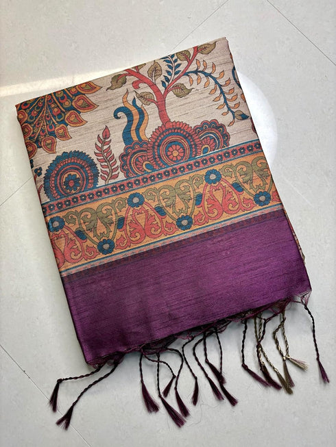 Vasthrlay Tussar Soft Saree