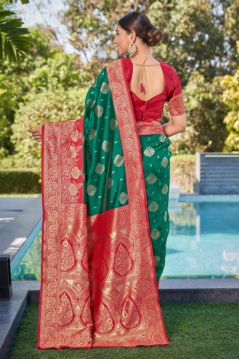 Vasthrlay Banarasi Rich Pastelgreen Ethnic Wear