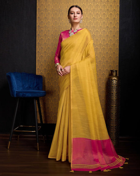 Vasthrlay Women's Cotton Length Unstitched Saree