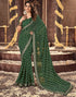 Vasthrlay Georgette Leheriya Unstitched Blue Saree