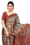 Vasthrlay Fashion Chiffon Georgette Beige Ethnic Wear