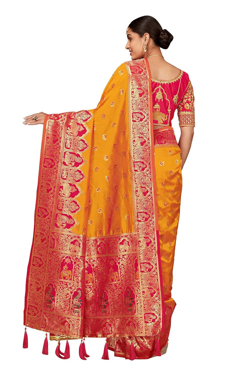 Vasthrlay Traditional Jacquard Banarasi Sareewith