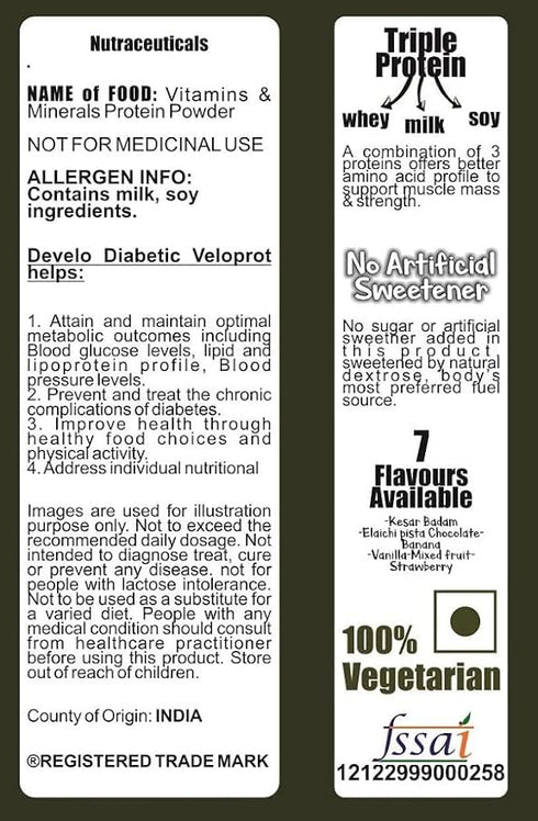 Develo Diabetic Protein Powder Mixed Fruit