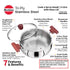 Hawkins 3 Litre Cook n Serve Handi| Triply Stainless Steel Handi