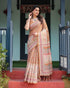 Vasthrlay Handloom Tassels Botanical Saree
