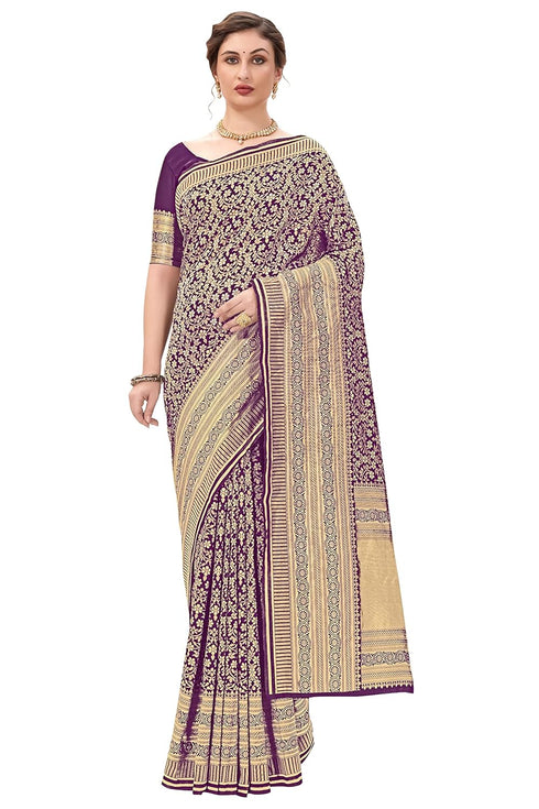 Vasthrlay Banarasi Pink Ethnic Wear