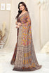 Vasthrlay Fashion Chiffon Georgette Beige Ethnic Wear