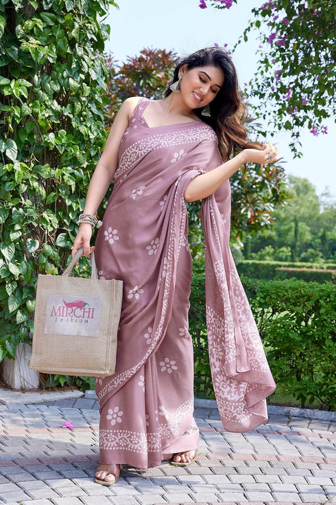 Vasthrlay Fashion Chiffon Printed Parrot Ethnic Wear