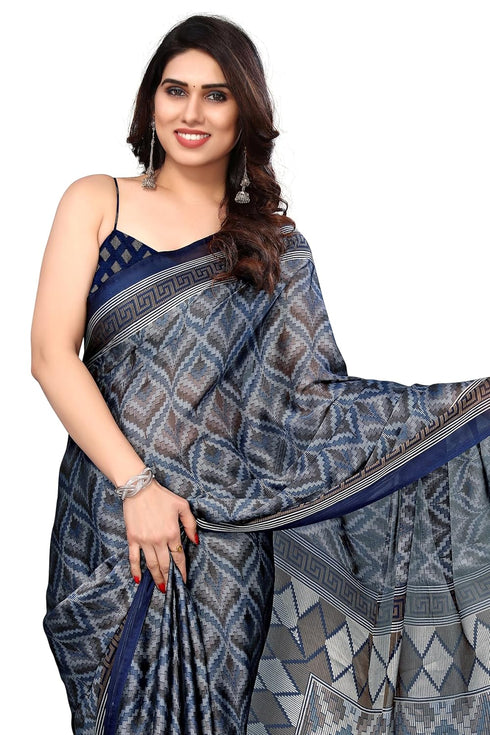 Vasthrlay Fashion Chiffon Turquoise Ethnic Wear
