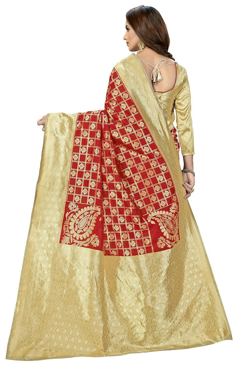 Vasthrlay Banarasi Gs Vivah Red Ethnic Wear