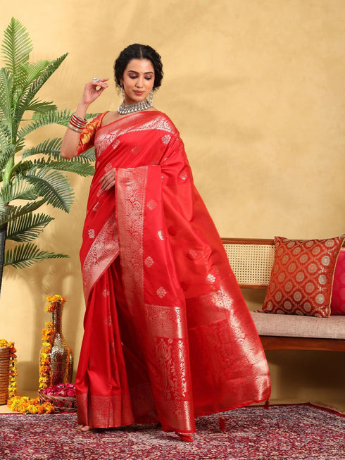 Vasthrlay Banarasi Unstitched Saree