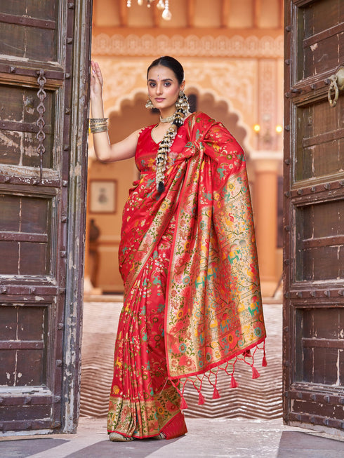 Vasthrlay Kanjivaram Unstitched Saree