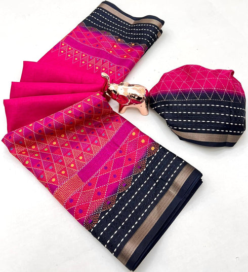 Vasthrlay Gadhwal Weaving Contrast