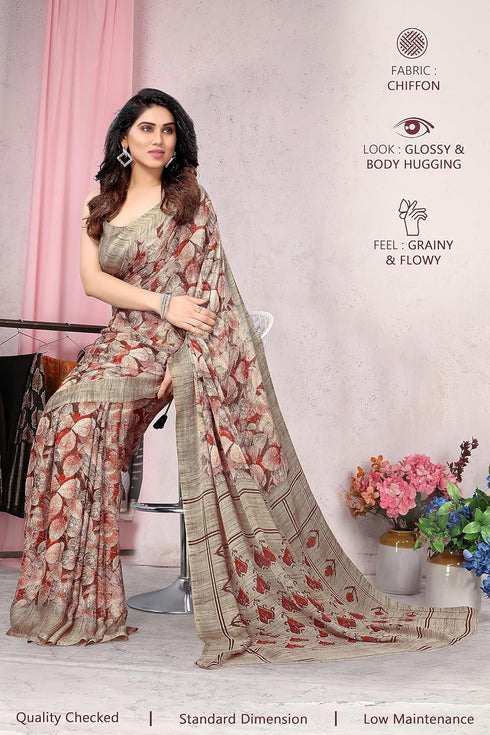 Vasthrlay Fashion Chiffon Dusty Turquoise Ethnic Wear