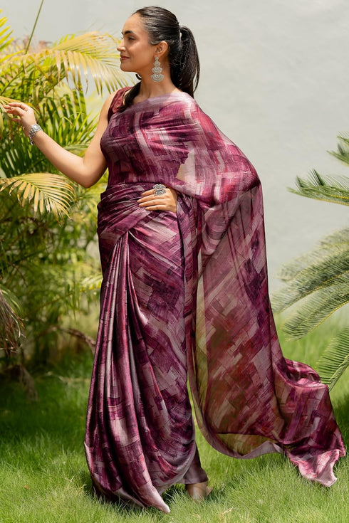 Vasthrlay Fashion Georgette Abstract Dusty Ethnic Wear