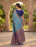 Vasthrlay Jacquard Traditional Unstitch Purpleorange Ethnic Wear
