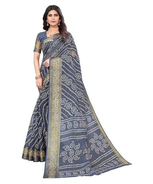 Vasthrlay Printed Yellow Jetpuri Ethnic Wear