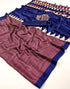 Vasthrlay Ajrakh Saree Crepe