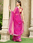 Vasthrlay Chiffon Bandhani Unstitched Green Saree