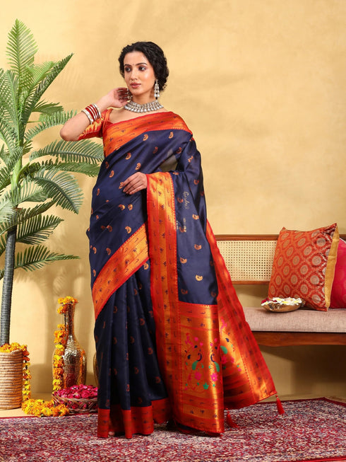 Vasthrlay Banarasi Unstitched Saree