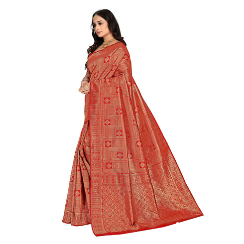 Vasthrlay Kanjivaram Unstitched Saree