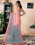 Vasthrlay Womens Printed Unstitched Dark Green Saree