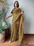 Vasthrlay Georgette ST ZEBRA CRUSH Mustard