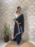 Vasthrlay Georgette Embellishments Scalloped Traditional