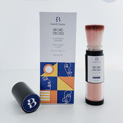 Barely Sunny Broad Strokes Sunscreen Powder SPF 70 PA++++UVA