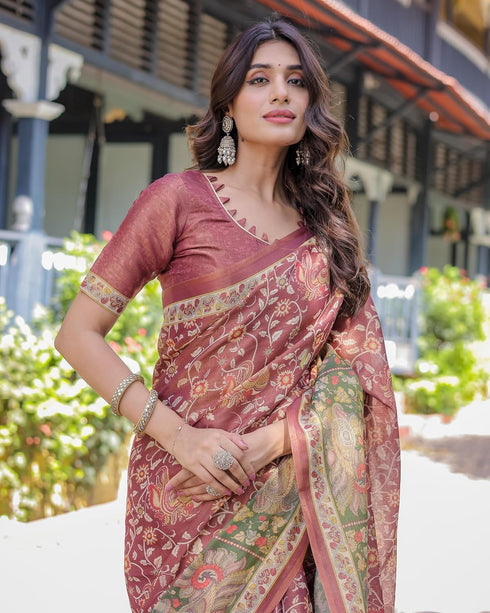 Vasthrlay Handloom Cotton Turquoise Saree