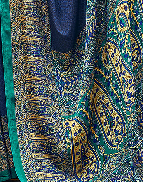 Vasthrlay Abstract Printed Unstitched Multicolor Saree