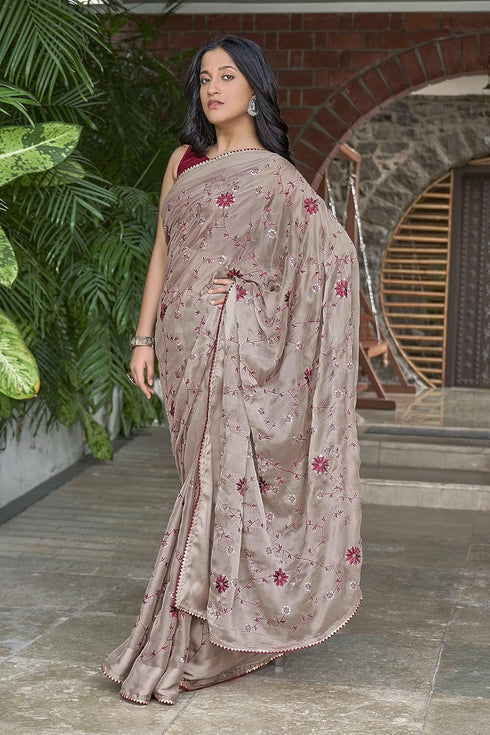 Vasthrlay Georgette Sequence Embroidery Piece Mn1842 1