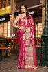 Vasthrlay Organza Patola Unstitched Blouse Saree
