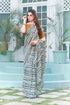 Vasthrlay Georgette Sequence White Ethnic Wear