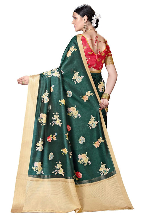 Vasthrlay Banarasi Blouse Printed Dark Ethnic Wear