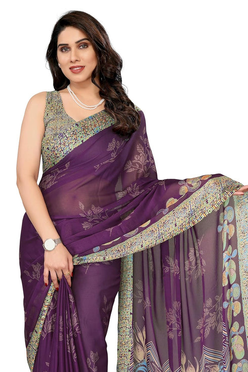 Vasthrlay Fashion Chiffon Georgette Dark Ethnic Wear