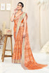 Vasthrlay Fashion Jacquard Geomatric Peach Ethnic Wear