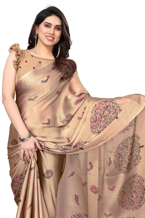 Vasthrlay Fashion Chiffon Printed Dusty Ethnic Wear