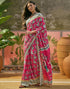 Vasthrlay Womens Printed Unstitched Maroon Saree