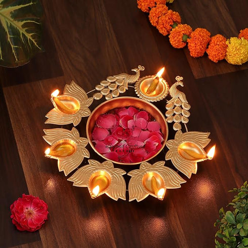Lotus Shape Diya Flower Urli